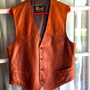 1970’s Reed brown leather vest